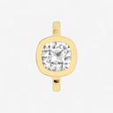 Cushion Bezel Set Solitaire Engagement Ring