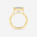 Emerald Bezel Set Solitaire Engagement Ring