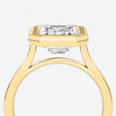 Emerald Bezel Set Solitaire Engagement Ring