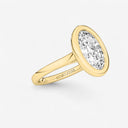 Oval Bezel Set Solitaire Engagement Ring