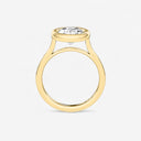 Oval Bezel Set Solitaire Engagement Ring