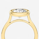 Oval Bezel Set Solitaire Engagement Ring