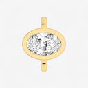 Oval Bezel Set Solitaire Engagement Ring