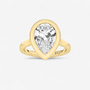 Pear Bezel Set Solitaire Engagement Ring