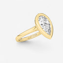 Pear Bezel Set Solitaire Engagement Ring