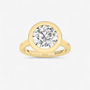 Round Bezel Set Solitaire Engagement Ring
