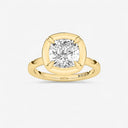 Cushion Georgian Bezel Set Engagement Ring