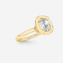 Cushion Georgian Bezel Set Engagement Ring