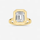 Emerald Georgian Bezel Set Engagement Ring