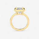 Emerald Georgian Bezel Set Engagement Ring