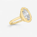 Oval Georgian Bezel Set Engagement Ring