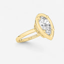 Pear Georgian Bezel Set Engagement Ring