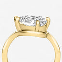 Pear Shaped Wave Engagement Ring