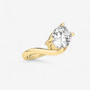 Oval Shaped Wave Engagement Ring
