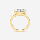 Oval Shaped Wave Engagement Ring