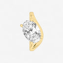 Oval Shaped Wave Engagement Ring