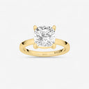 Cushion Basket Solitaire Engagement Ring