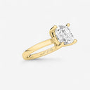 Cushion Basket Solitaire Engagement Ring