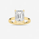 Emerald Basket Solitaire Engagement Ring