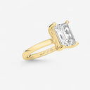Emerald Basket Solitaire Engagement Ring