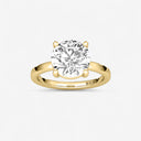 Round Basket Solitaire Engagement Ring