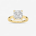 Asscher Basket Solitaire Engagement Ring