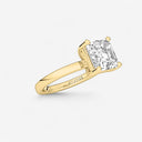 Asscher Basket Solitaire Engagement Ring