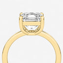 Asscher Basket Solitaire Engagement Ring