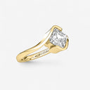 Asscher Bypass Engagement Ring