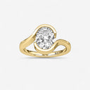 Oval Bypass Engagement Ring