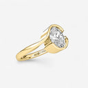 Oval Bypass Engagement Ring