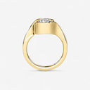 Oval Bypass Engagement Ring