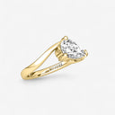 Pear Bypass Engagement Ring