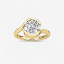 Round Bypass Engagement Ring