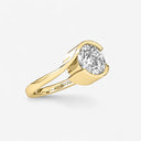 Round Bypass Engagement Ring