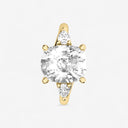 Elongated Cushion with Pear Side Stones Engagement Ring