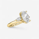 Oval with Pear Side Stones Engagement Ring