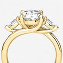 Oval with Pear Side Stones Engagement Ring