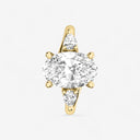 Oval with Pear Side Stones Engagement Ring