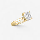 Round Hidden Halo Engagement Ring