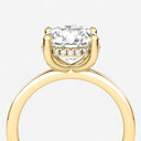 Round Hidden Halo Engagement Ring