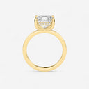 Asscher Hidden Halo Engagement Ring