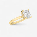 Cushion Hidden Halo Engagement Ring