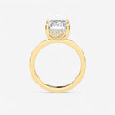 Emerald Hidden Halo Engagement Ring