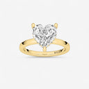 Heart Hidden Halo Engagement Ring