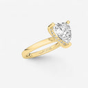 Heart Hidden Halo Engagement Ring