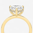 Heart Hidden Halo Engagement Ring
