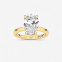 Pear Hidden Halo Engagement Ring