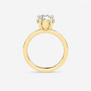 Pear Hidden Halo Engagement Ring