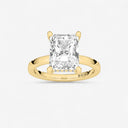 Radiant Hidden Halo Engagement Ring